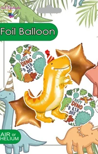 Set Orange Dino Birthday 3