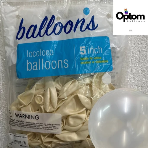 Baloane latex Metall White