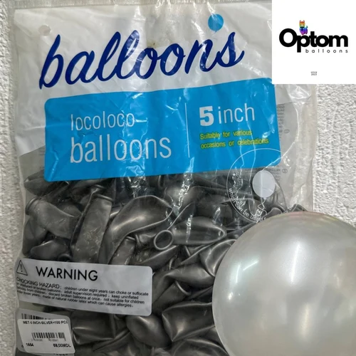 Baloane latex Metall Silver