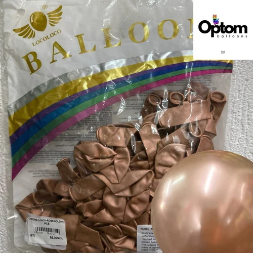Baloane latex Chrome Rosegold