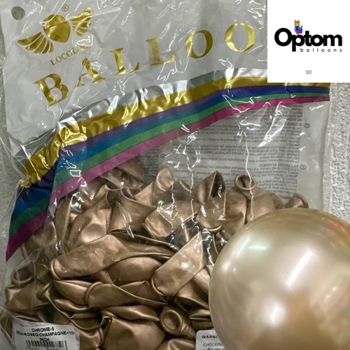 Baloane latex Chrome Champagne