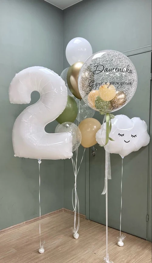 Набор шаров для девочки на 2 годика 0032