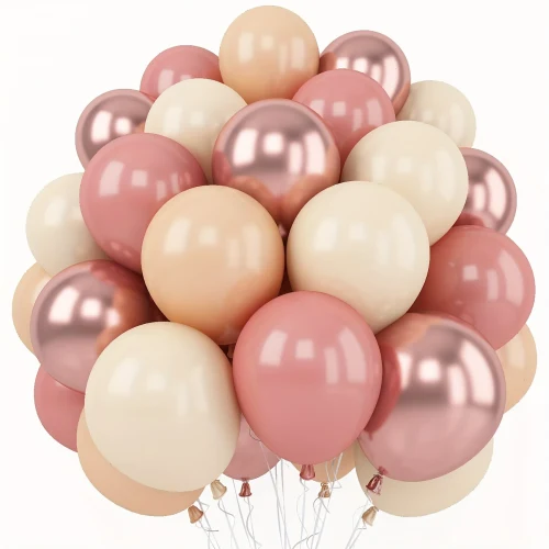 set baloane rosegold 40 buc