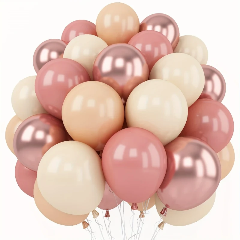 set baloane rosegold 40 buc 7