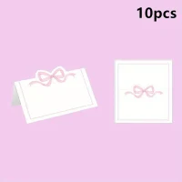 Carte de masa roz cu design bant 2