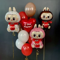 Balon din folie „Labubu cu Cola” roz