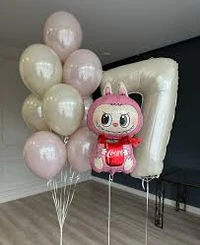 Balon din folie „Labubu cu Cola” roz 3