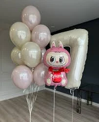 Balon din folie „Labubu cu Cola” roz 3